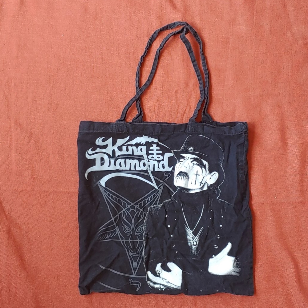 King diamond metal band tote bag
